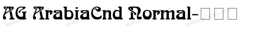 AG ArabiaCnd Normal字体转换